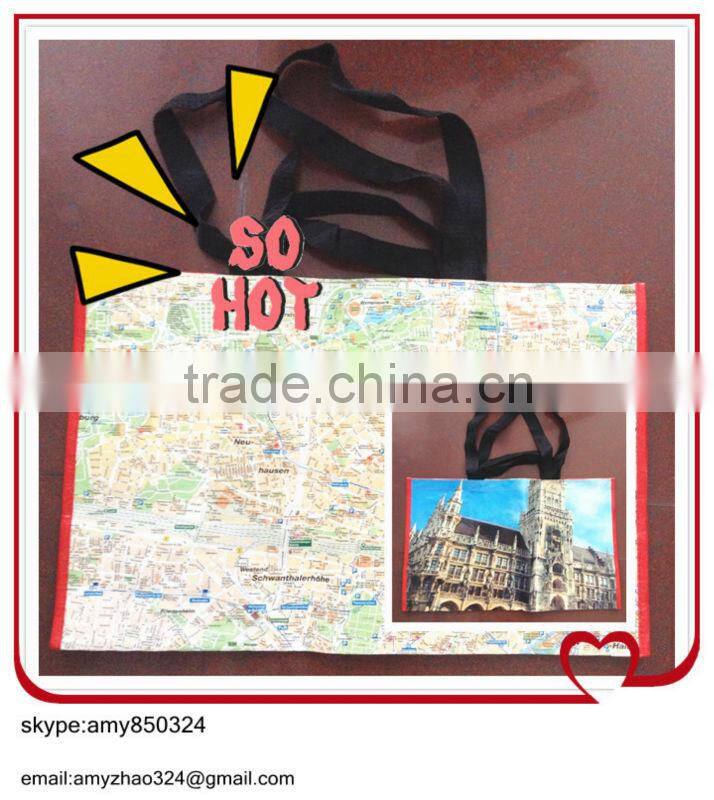 new pp woven shopping bags with handle Manufacture