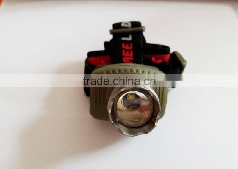 new design aluminum AAA battery 160 lumen water resisitant 3W zoom headlamp