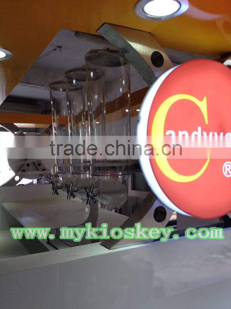 Lasted customized candy store furniture, candy shop interior design, candy kiosk design for mall