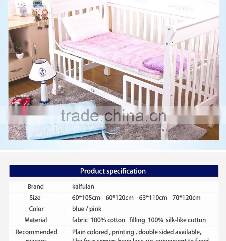 Newborn baby cotton thick bedding mattress baby mat blue color