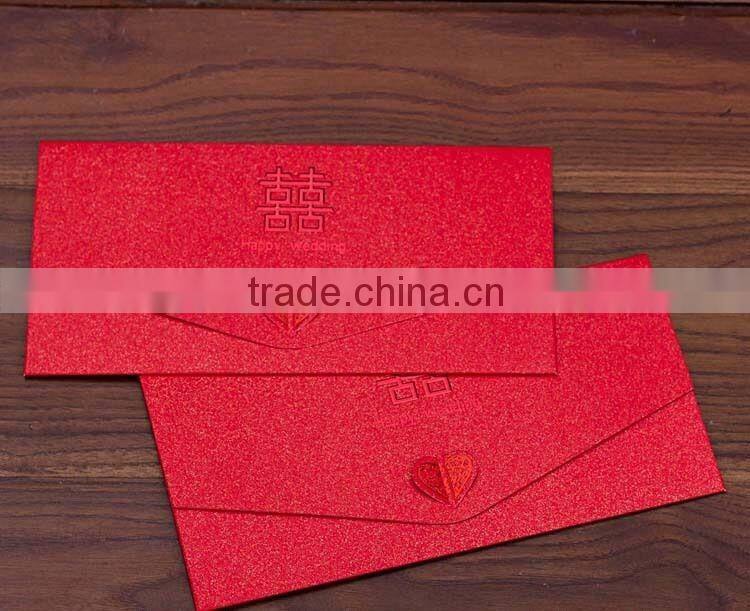 Pearl fashion hot stamping luxurious wedding invitation card