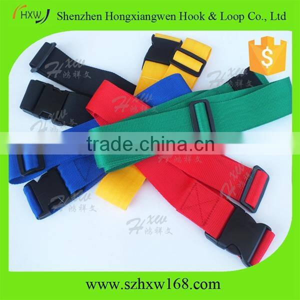 Black custom 2cm*5m adjustable luggage belt with buckle