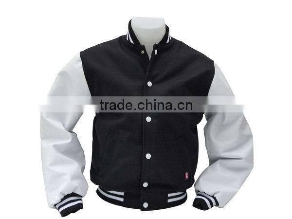 Blank baseball jacket wholesale, custom baseball jacket ,fleecy jacket