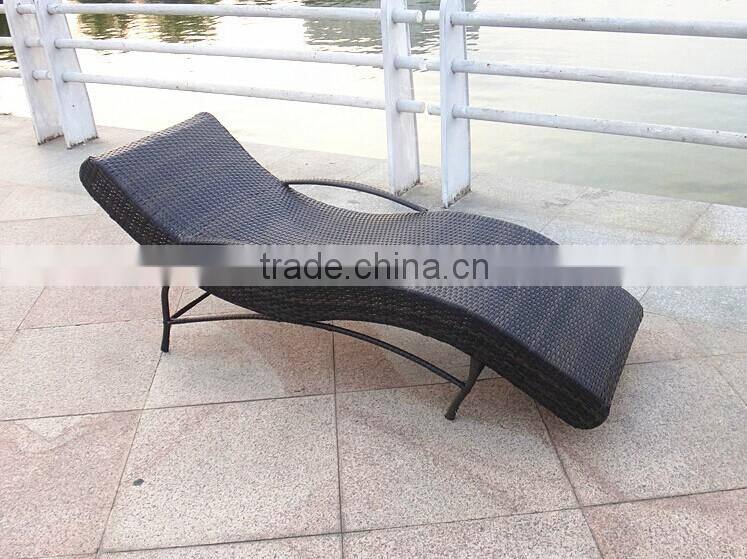 outdoor wicker rattan chaise sun beach pool lounge furniture