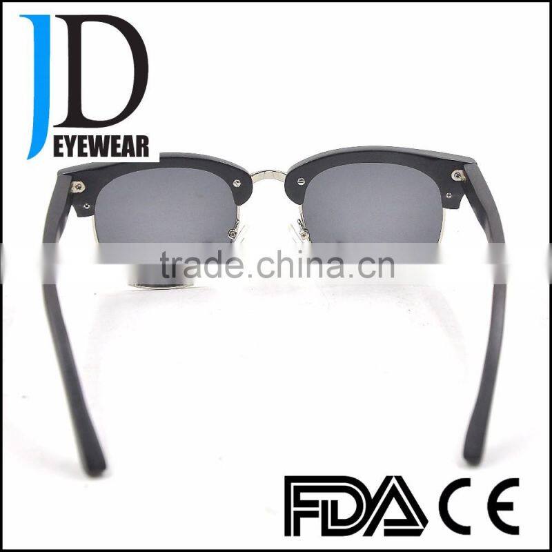 Half-Rim Ebony Wood OEM Black Natural Wooden Sunglasses