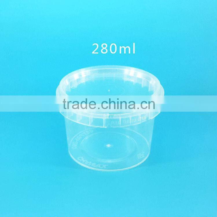 Plastic bowls with lid disposable round clear PP plastic bowl