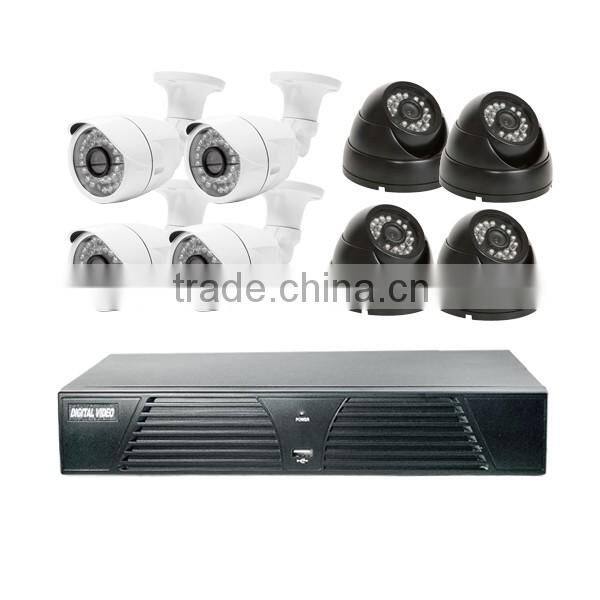 Cheap 4 channel home use security system cctv camera kits