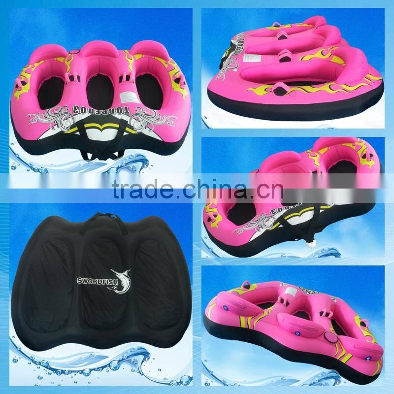 Torpedo 3-Person inflatable towable water tube with high quality tube