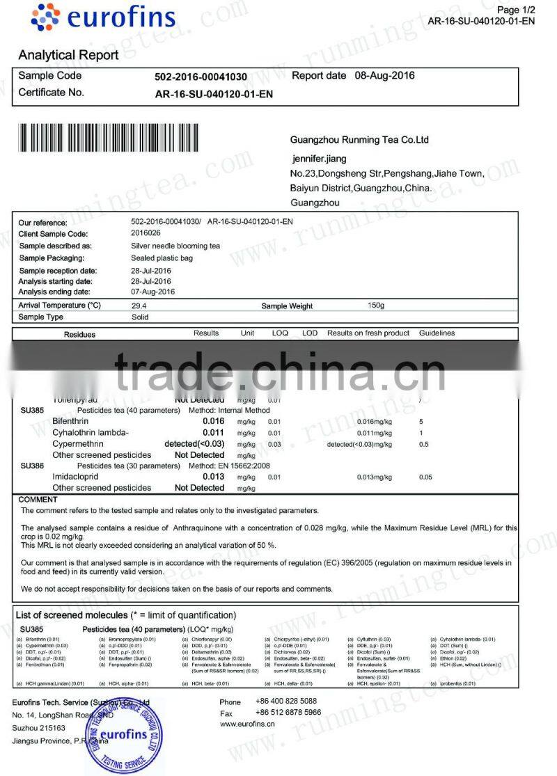 Chinese Characteristic G20 Gift Tea Sunrise Blooming Flower Tea