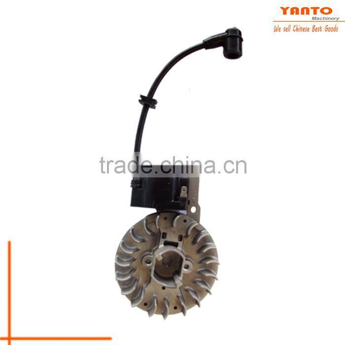 High Quality Gasoline Brush Cutter ignition coil and magneto flywheel spare parts for 1E34F
