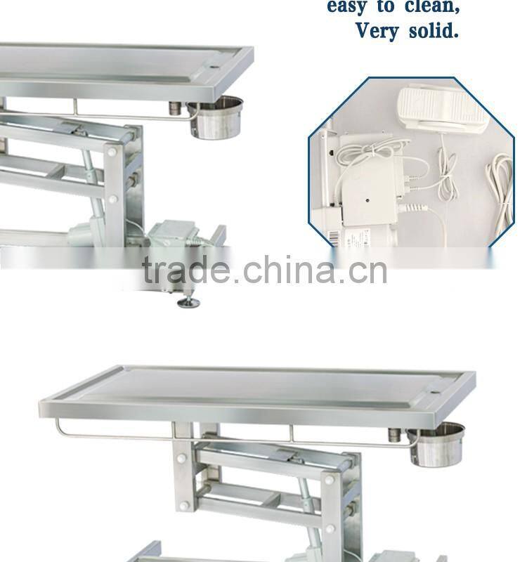 Super quality stylish hot sale steel vet surgery table