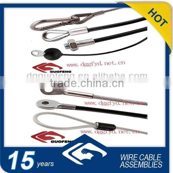 Galvanized steel cable 3.2mm with slingshot fittings