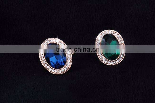 18K gold color rings with blue Gemstone 3gram gold ring