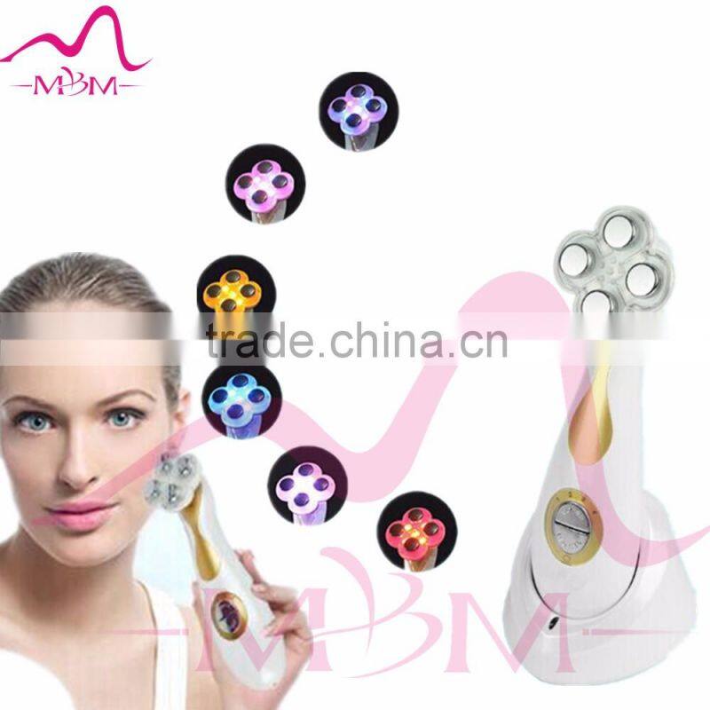 2016 new products as seen on tv galvanic photon ultrasonic ion facial massage facial massager