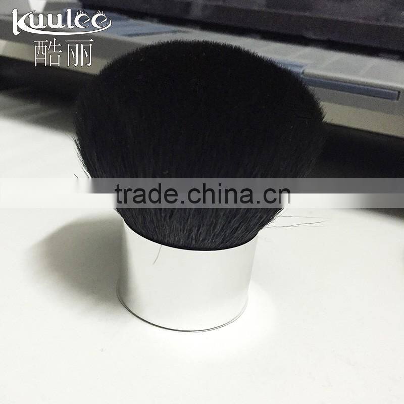 Classy aluminum real hair cosmetic kabuki face brush