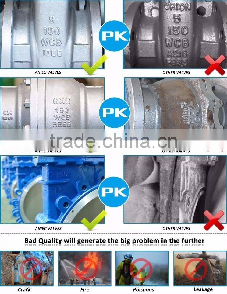 Ductile iron flanged 6 inch water gate valve