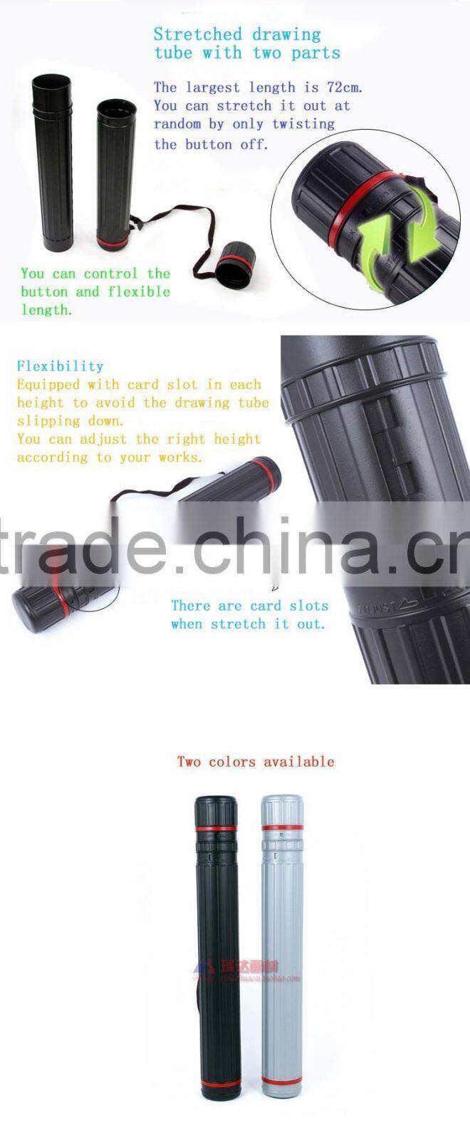 Artist plastic drawing storage tube