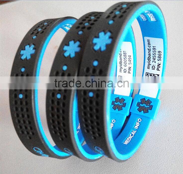 newest scannable fashion qr code silicone bracelet