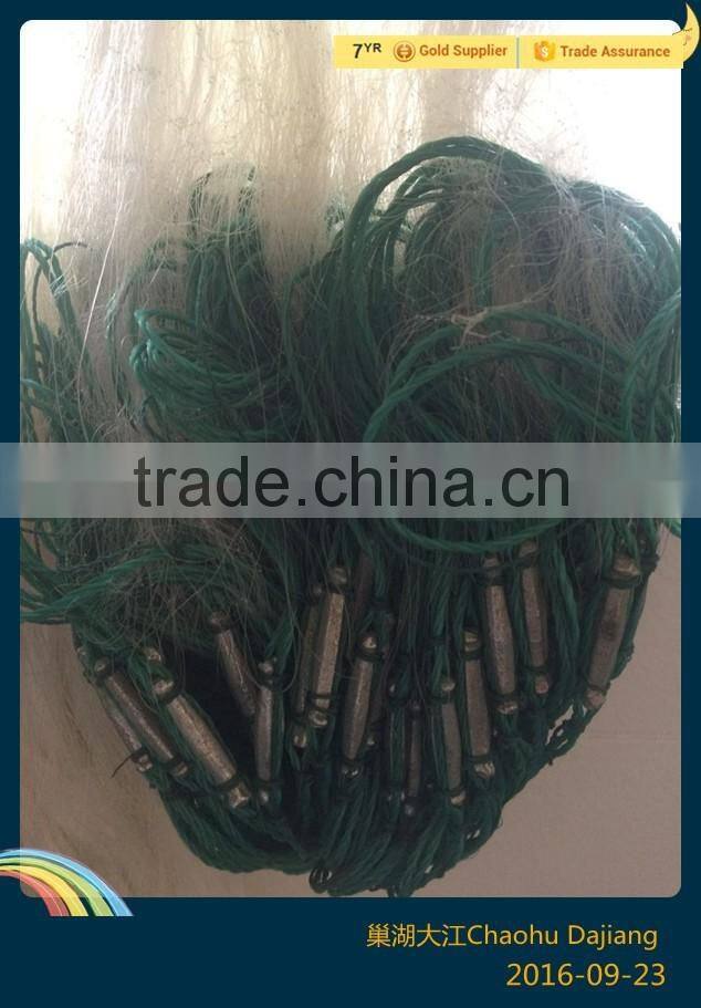 Uganda New Type White Big Fishing Gill Net with Float and Sinker