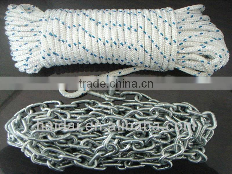 Nylon double braided anchor line rope for sale