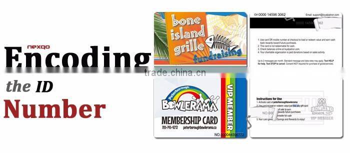 Embossing Serial Number PVC Card Silver or Golden Foil Gift Cards