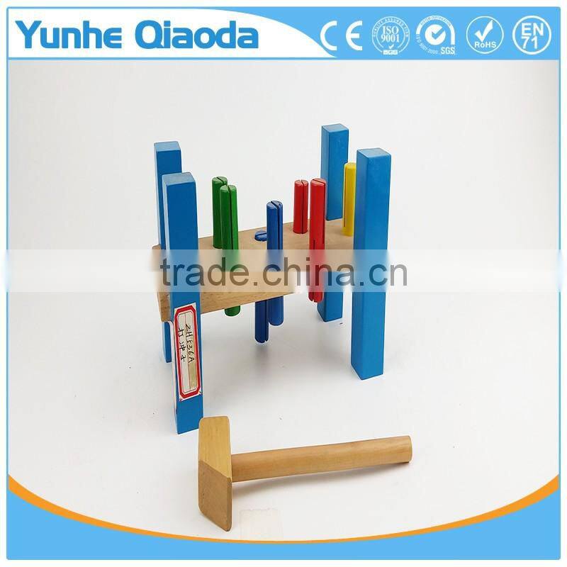 Christmas Thanksgiving Gifts Classic Toddler Game Wooden Hammer Toy Pound-A-Peg Pounding Bench Early Explorer