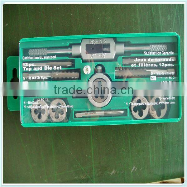 12piece INCH TAP AND DIE SET