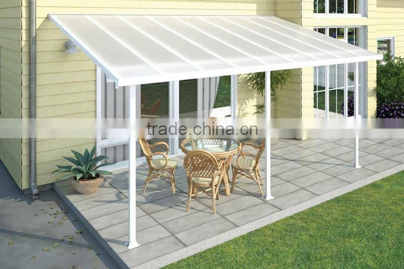 Sturdy aluminium polycarbonate patio cover, balcony canopy, outdoor patio covering