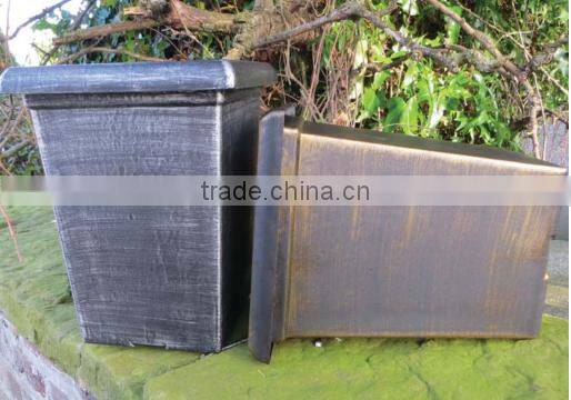 10.5" tall tapered planter,flowerpot stand,square silver flower pots