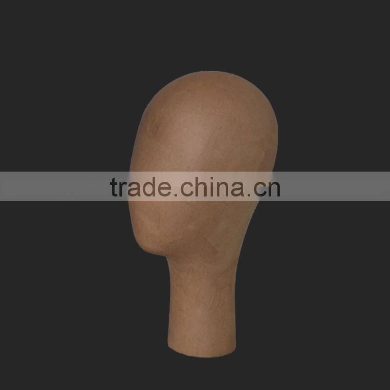 Mannequin head for hats and scarves display Paper covered head models