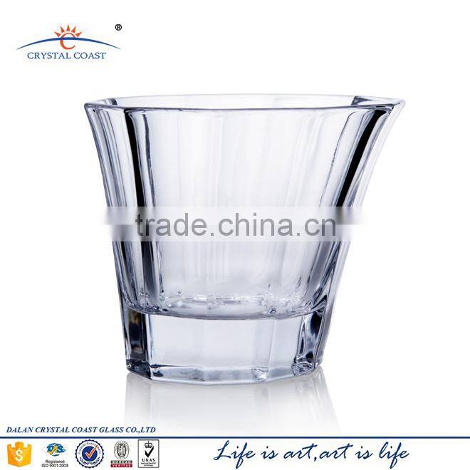 wholesale thick slant whiskey glass tumbler