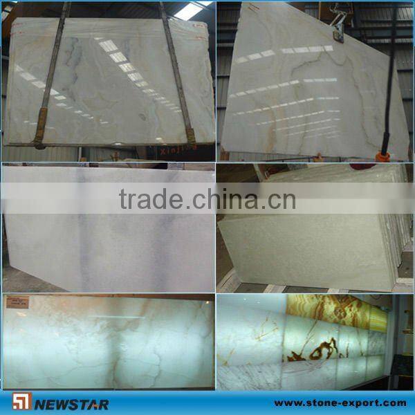 white onyx with veins tile on galss