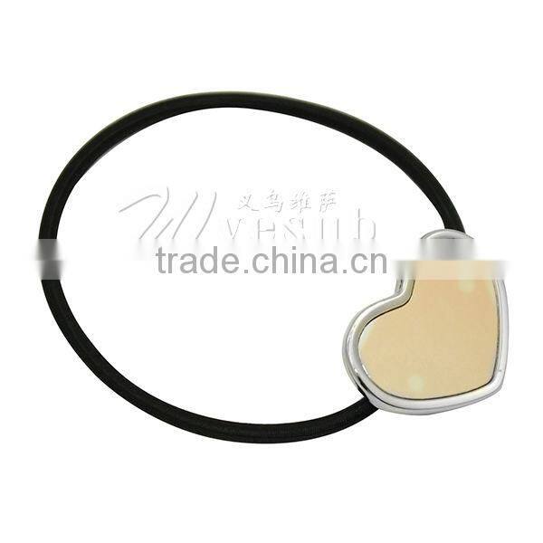 Fashion Charm Bracelet/Rope Chain with Heart Metal for Sublimation Printing