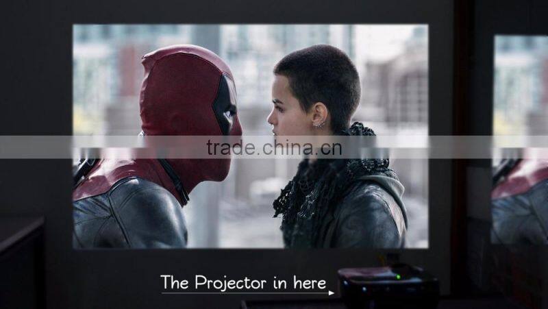 2017 newest design portable led projector 1800 lumens GP 80 led projector with home theater