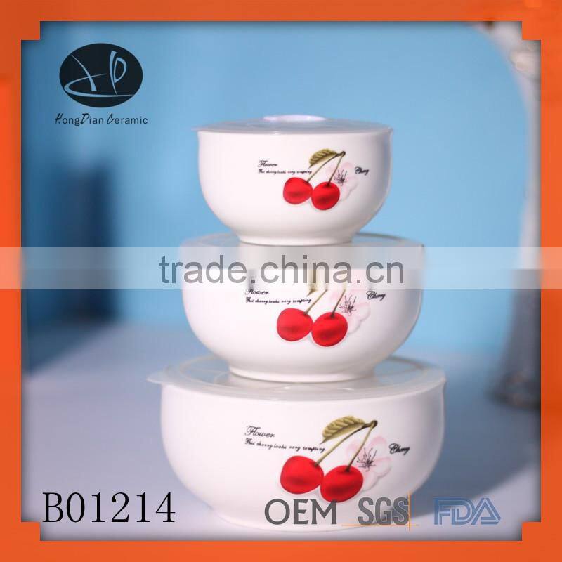 cheap white porcelain 3 pc. Ceramic Bowl Set,ceramic soup bowl set