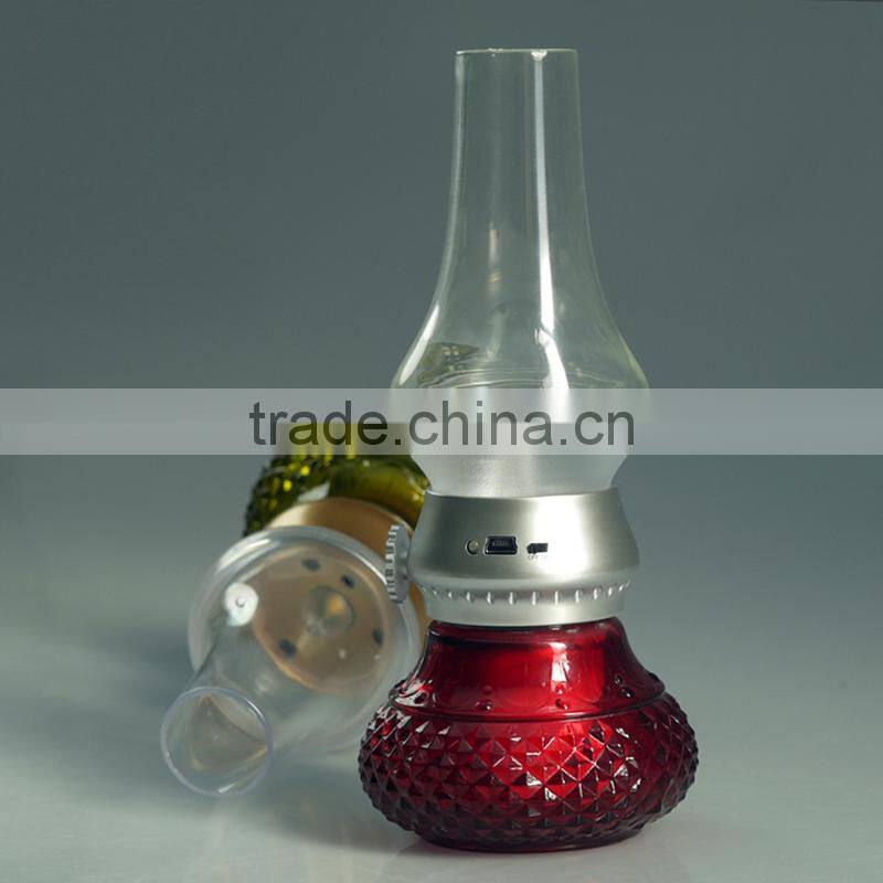 Magic Mini Retro USB Rechargeable Classic Blow LED Lamp, Blowing Control Kerosene Candle Lamp