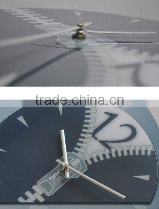 Supply creative fashion zipper wall clock / mute scan wall clock