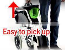 ALUMINUM foldable light weight transfer wheelchair, easy to pick up