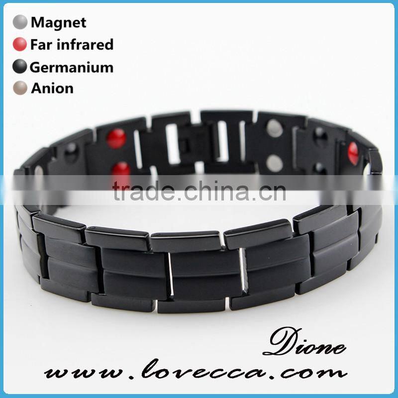 Cheap Wholesale Fashion hot selling men silver stainless steel magnetic bracelet
