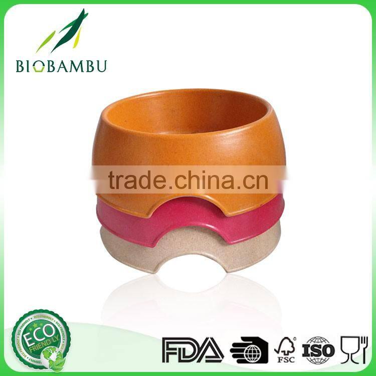 Colorful Natural Hot design Bamboo Fiber Animal Water Bowl