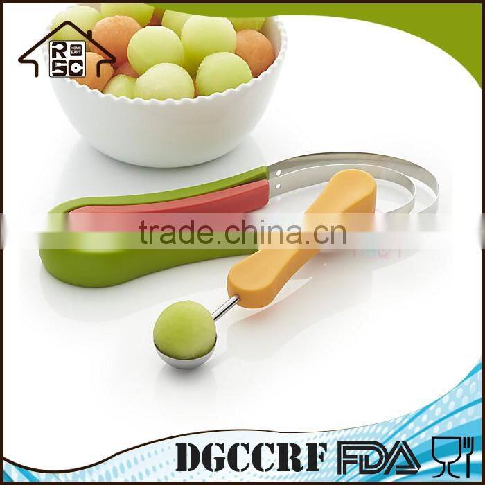 NBRSC Multi-use Stainless Steel Scoop Troop Melon Baller and Fruit Scoop Set