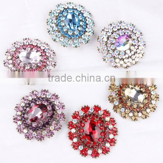 china latest fashion wedding wholesale crystal poppy pin rhinestone brooch