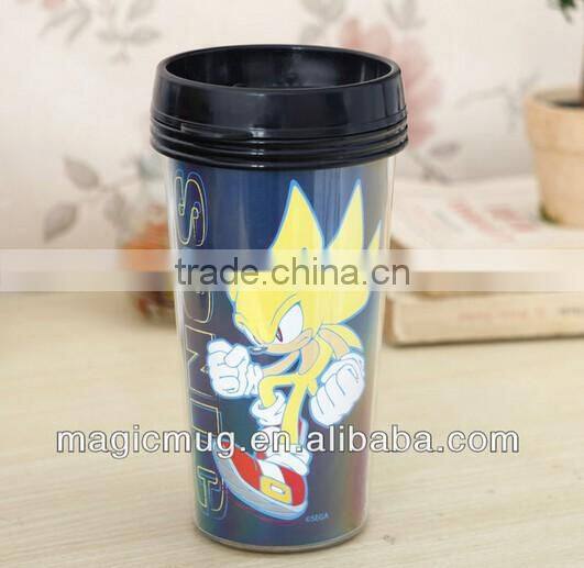 450ml Double Wall Promotional travel coffee mug with paper insert