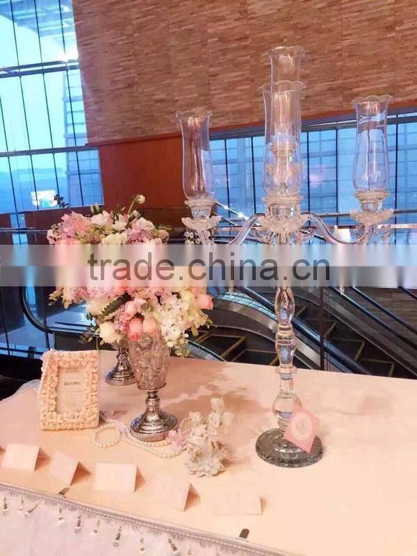 2016 primitive glass crystal taper candle holder