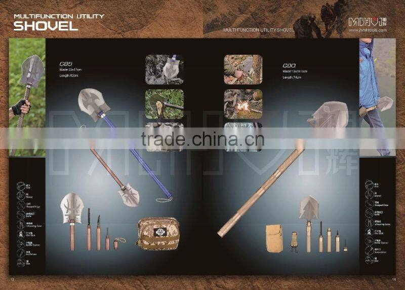 Multi Purpose Survival shovel multifunction Folding outdoor Shovel