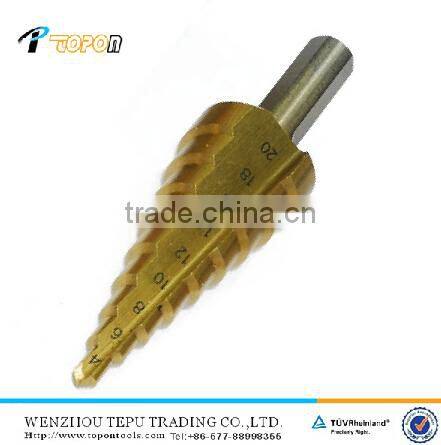 Striaght flute Tin coated 4-20mm HSS6542 step drill set
