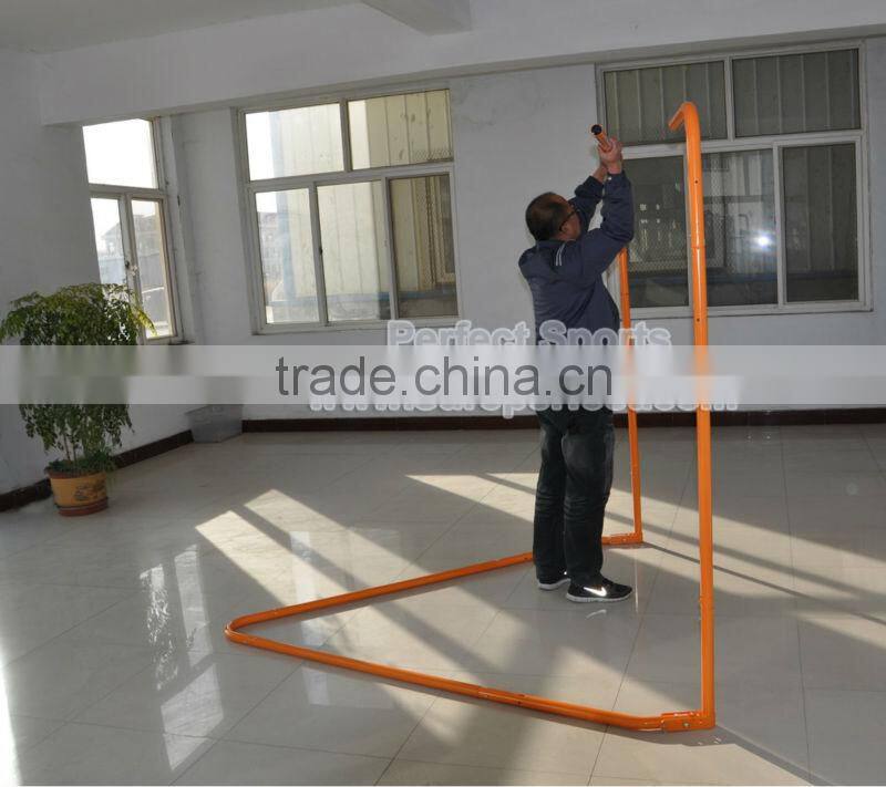 Portable Lacrosse Goal With Net Orange Color