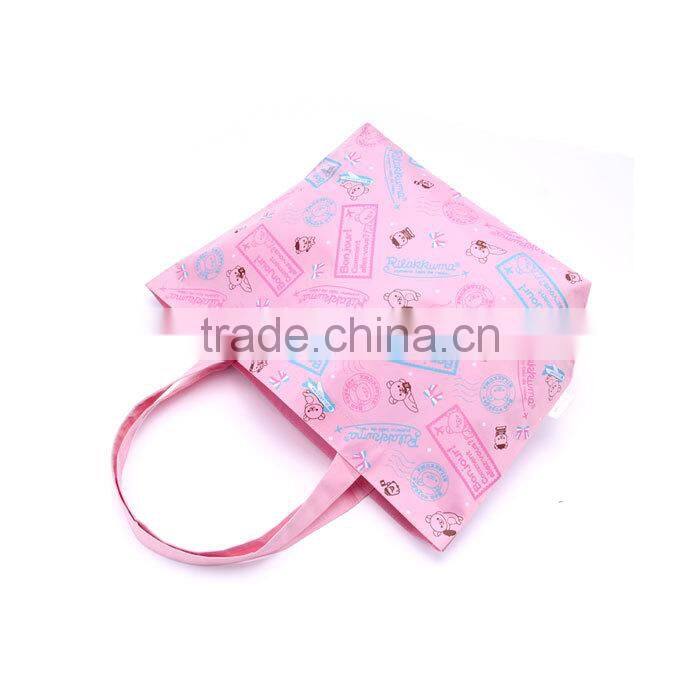 300D Polyester Dye Sublimation Full Color Printing Cute Bear Waterproof Shopping Tote Bag