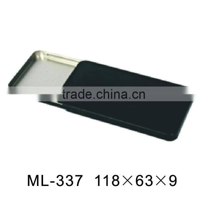 Tin box with sliding lid,click clack tin box