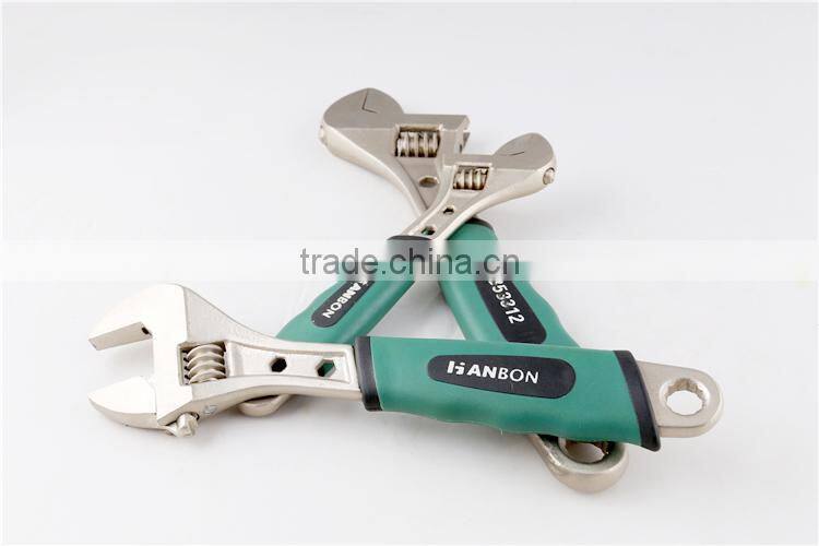 Multifunctional Nickel Iron Plastic Handle Adjustable Wrench/Adjustable Spanner